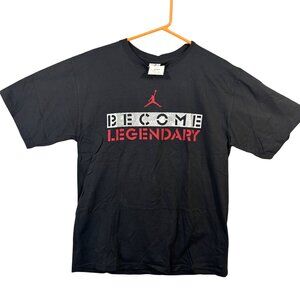 Jordan Boys XL Black Short Sleeve Logo T Shirt Become Legendary NWT